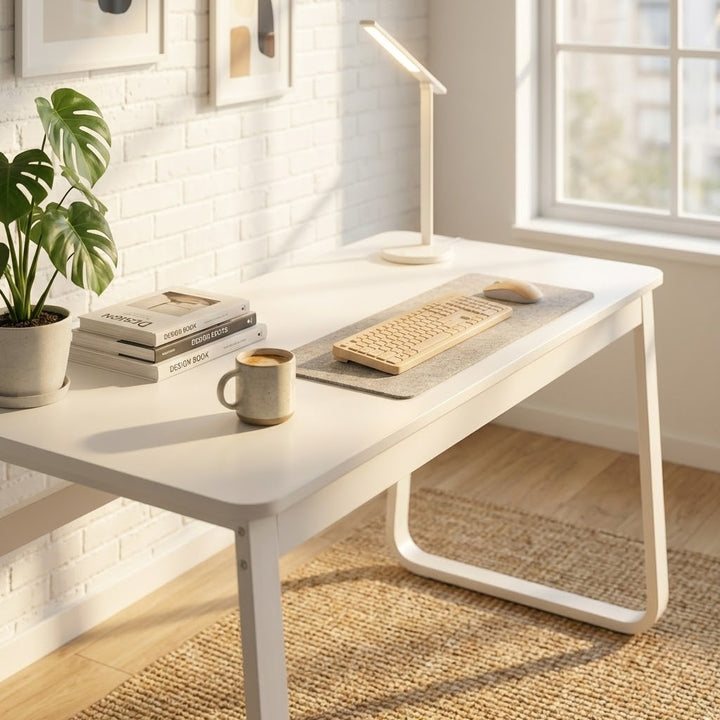 Office Desk 120x50cm Sturdy Writing Table - White