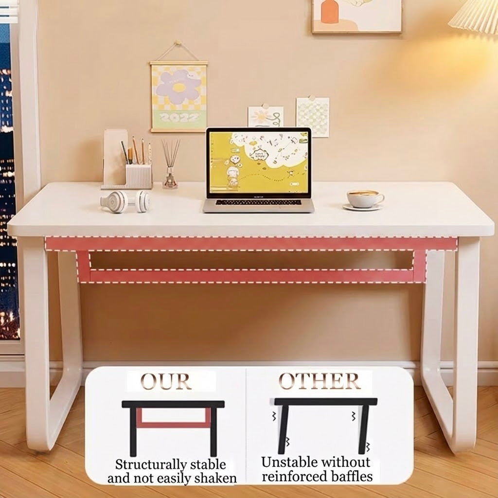 Office Desk 120x50cm Sturdy Writing Table - White