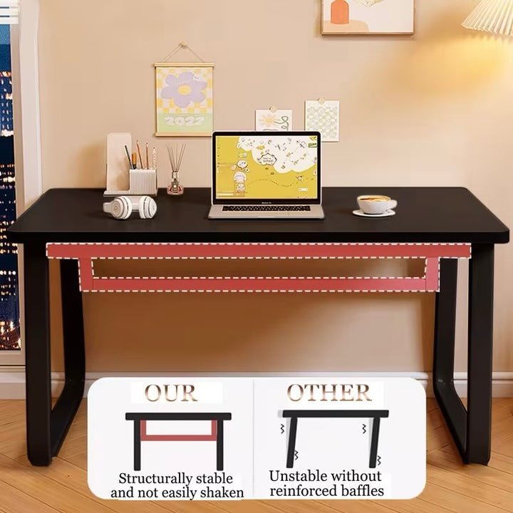 Office Desk 120x50cm Sturdy Writing Table - Black