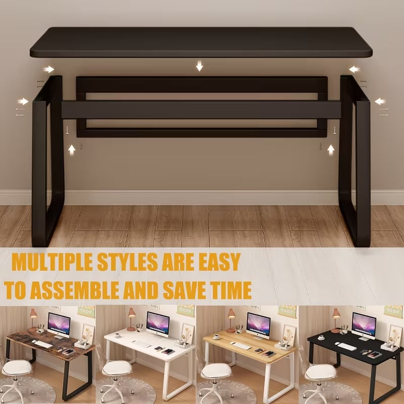 Office Desk 120x50cm Sturdy Writing Table - Black