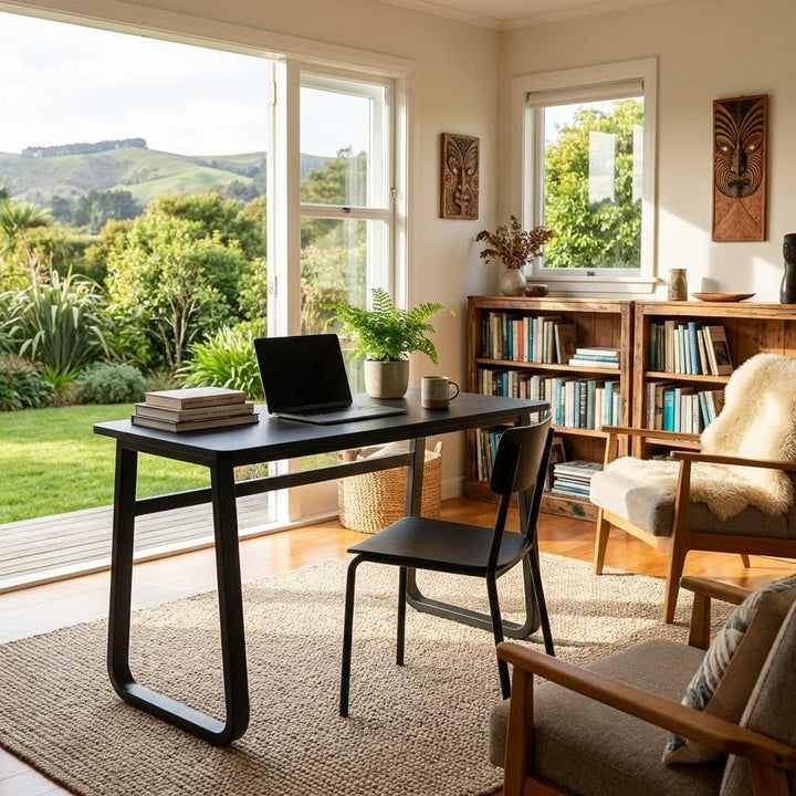 Office Desk 120x50cm Sturdy Writing Table - Black
