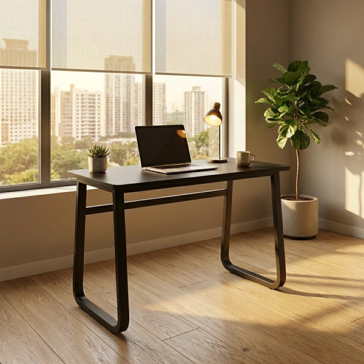 Office Desk 120x50cm Sturdy Writing Table - Black