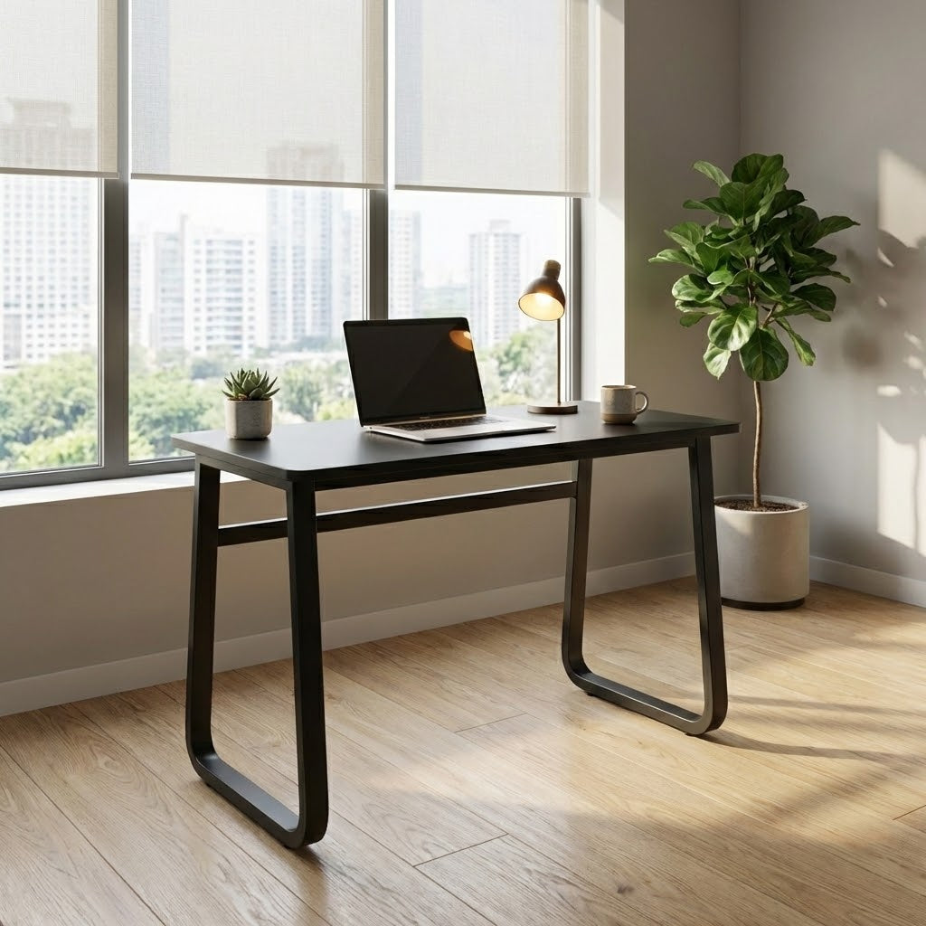 Office Desk 120x50cm Sturdy Writing Table - Black