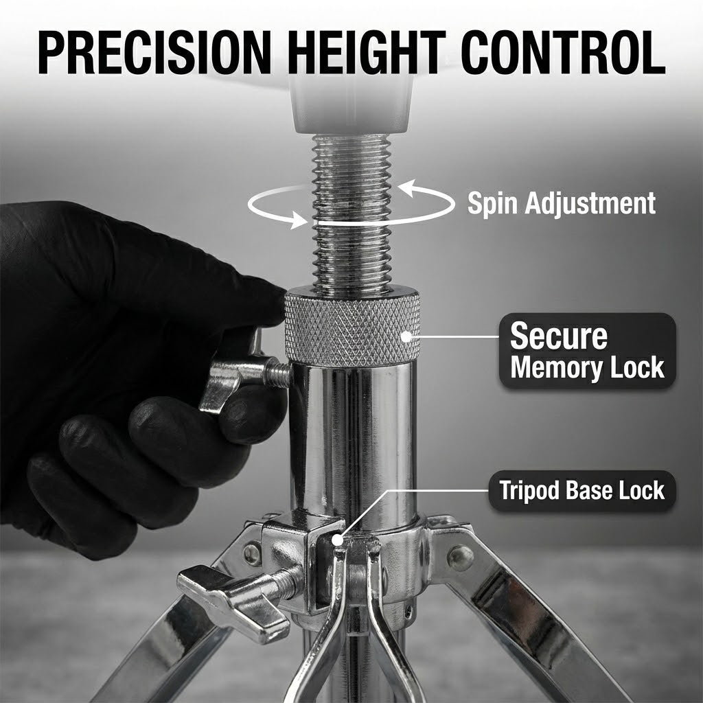 Drum Stool Saddle Throne Double Braced Tripod Base
