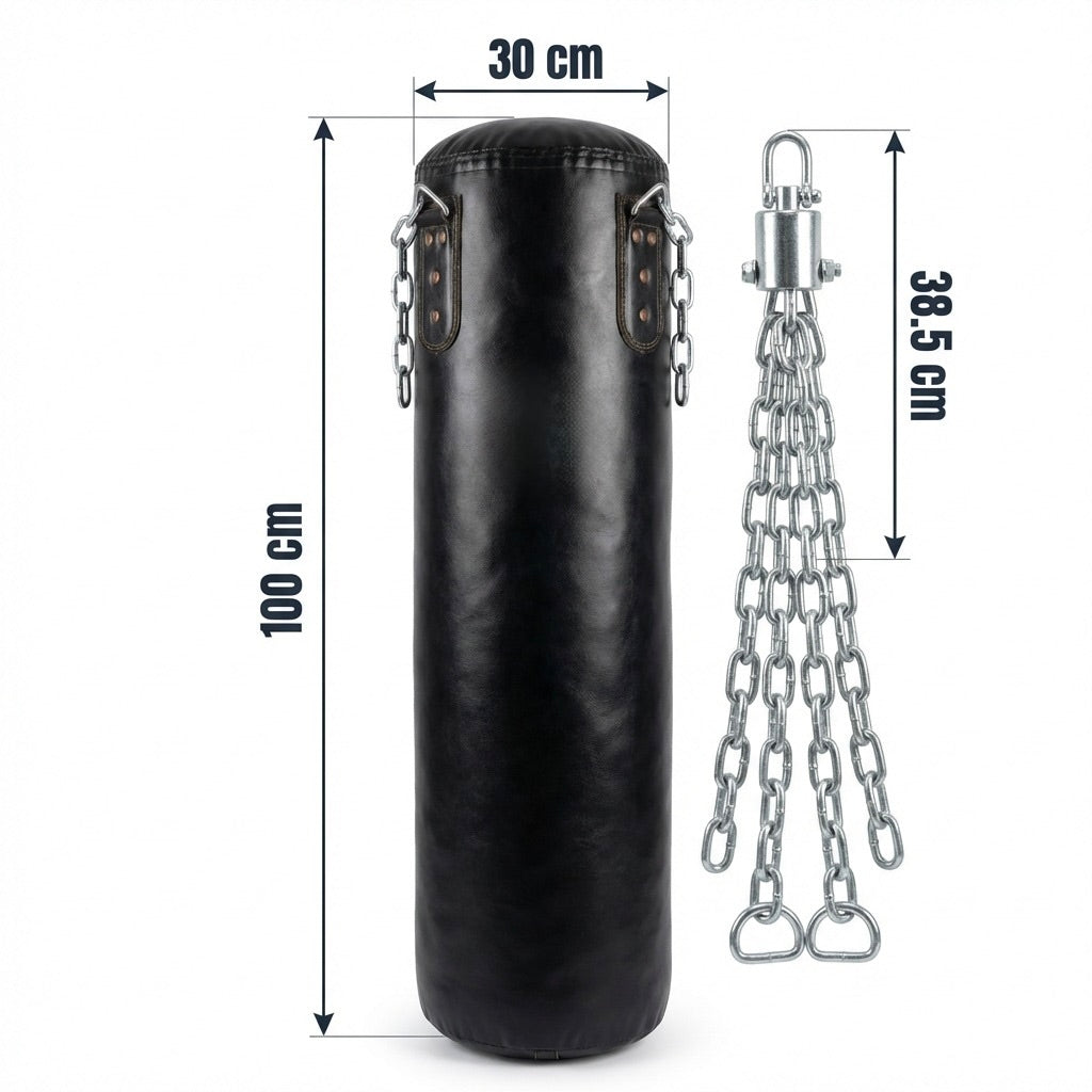 Heavy Duty Punching Bag 100cm Filled MMA Boxing Bag