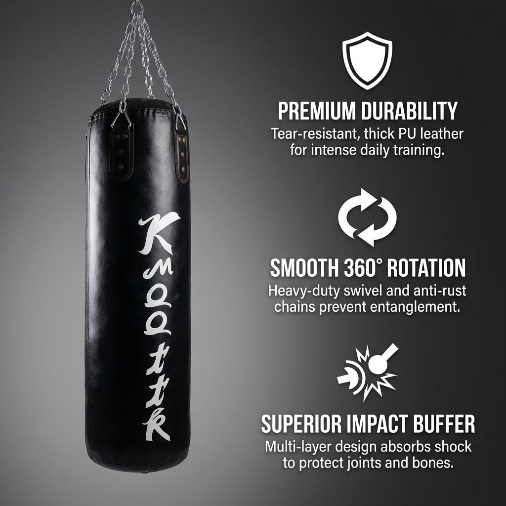 Heavy Duty Punching Bag 100cm Filled MMA Boxing Bag