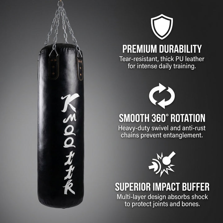 Heavy Duty Punching Bag 100cm Filled MMA Boxing Bag