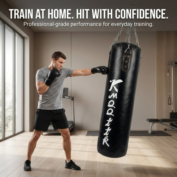 Heavy Duty Punching Bag 100cm Filled MMA Boxing Bag