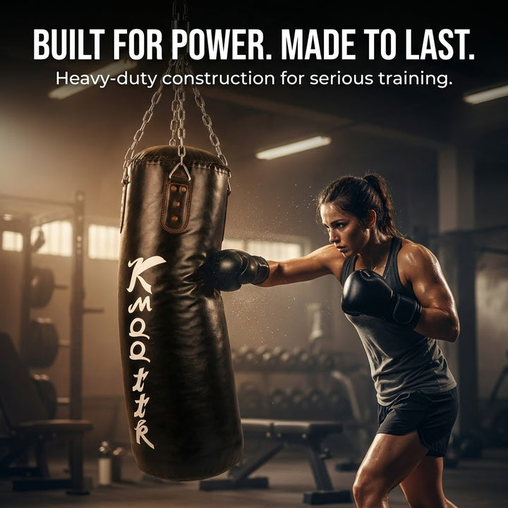 Heavy Duty Punching Bag 100cm Filled MMA Boxing Bag