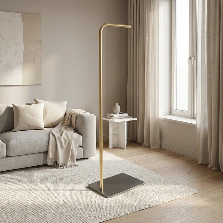 Minimalist 170cm Gold L-Shape Coat Rack