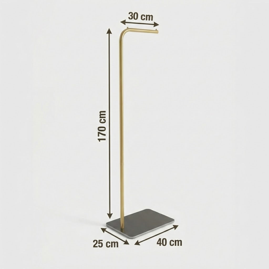 Minimalist 170cm Gold L-Shape Coat Rack