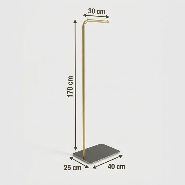 Minimalist 170cm Gold L-Shape Coat Rack