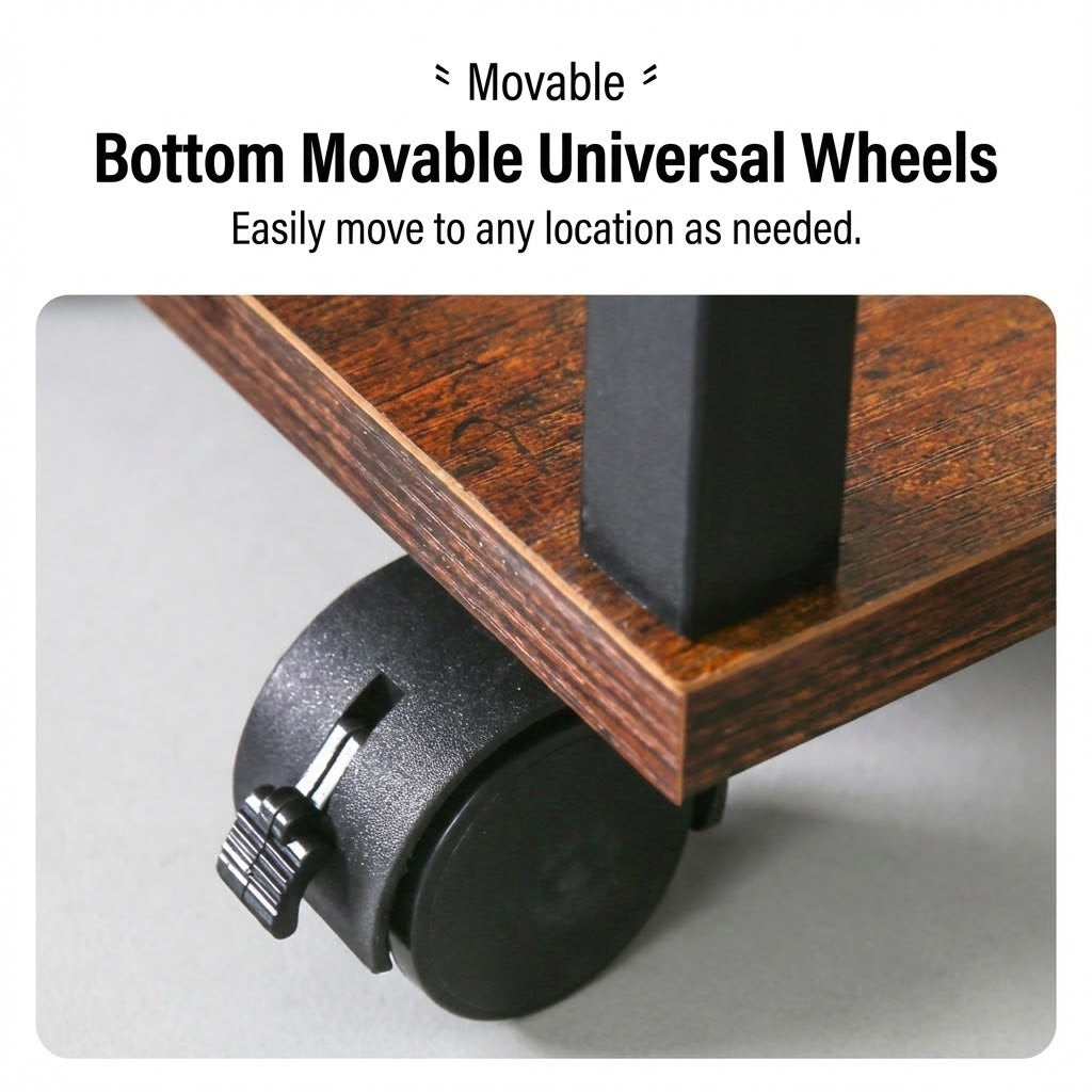 5 Tier Curved Flower Stand Metal Wood Tiered Plant Shelf