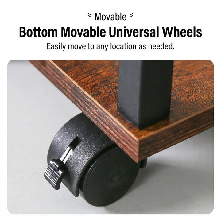 5 Tier Curved Flower Stand Metal Wood Tiered Plant Shelf