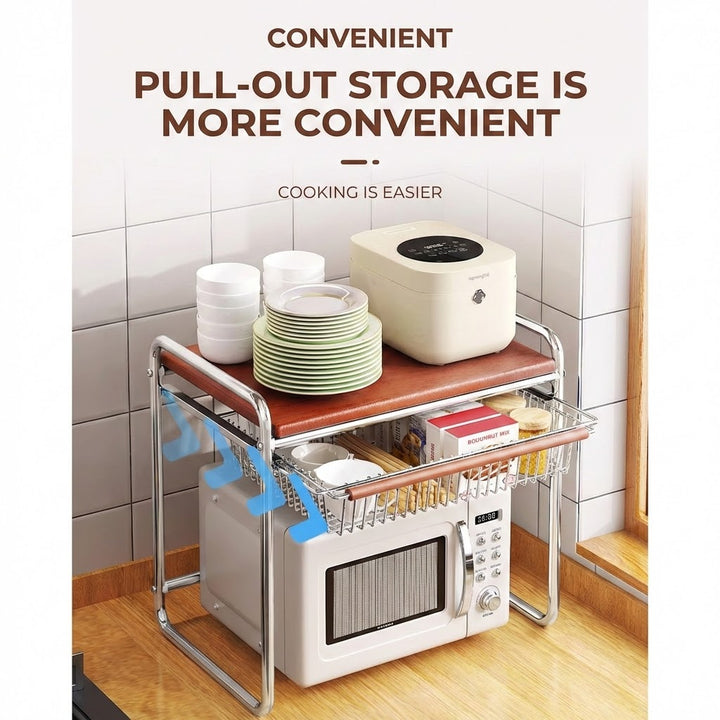 2 Tier Kitchen Baker's Rack Microwave Stand