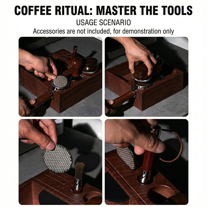 Espresso Tamping Station with Detachable Knock Box