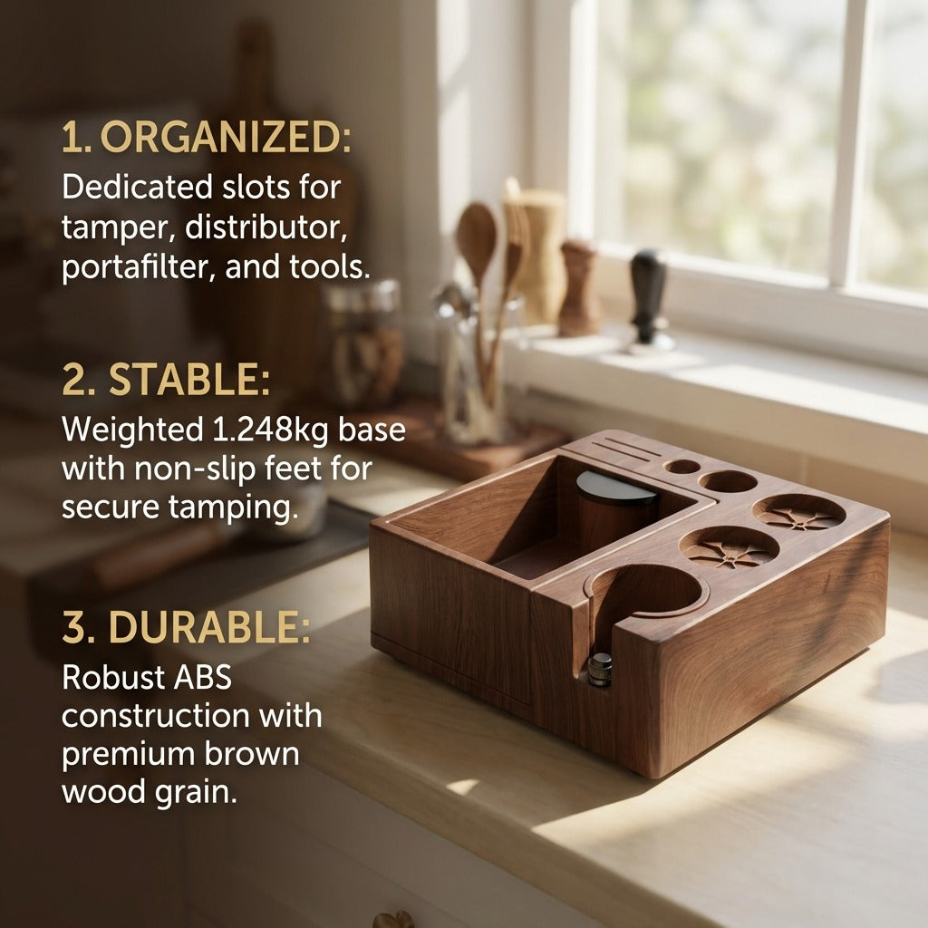 Espresso Tamping Station with Detachable Knock Box
