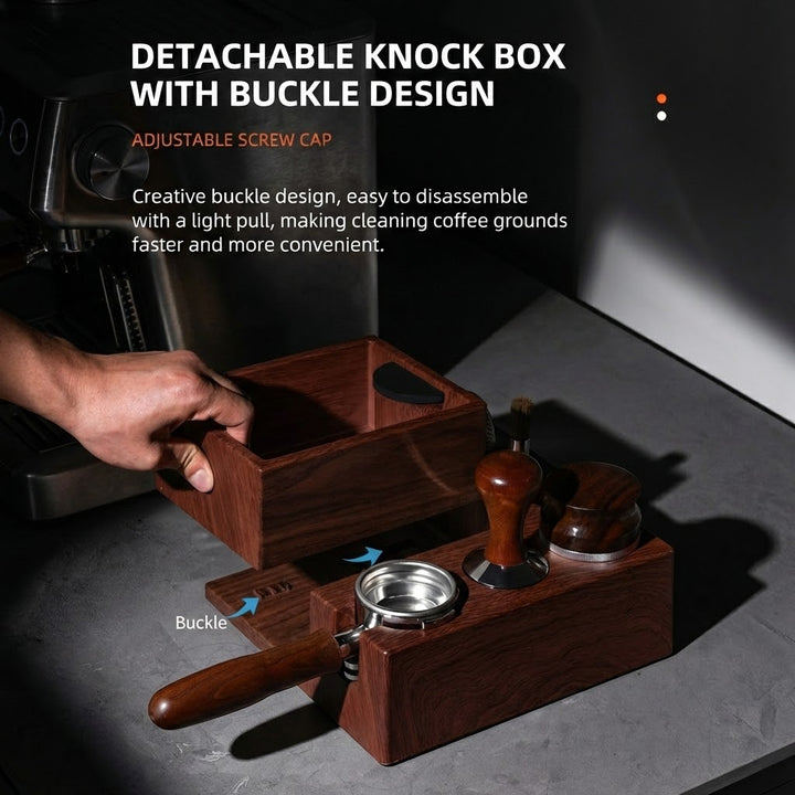 Espresso Tamping Station with Detachable Knock Box