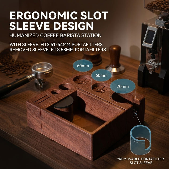 Espresso Tamping Station with Detachable Knock Box