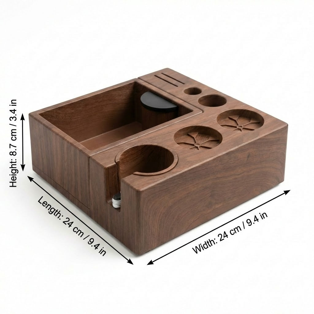 Espresso Tamping Station with Detachable Knock Box