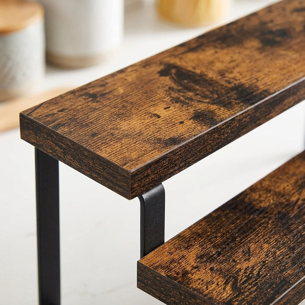 3-Tier Industrial Countertop Display Stand