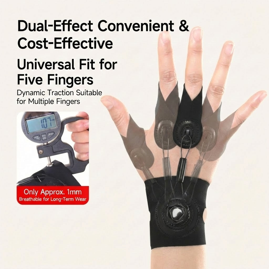 Rotary Finger Corrector Brace for Left Hand Tension Support Fits Wrist 16 to 19cm