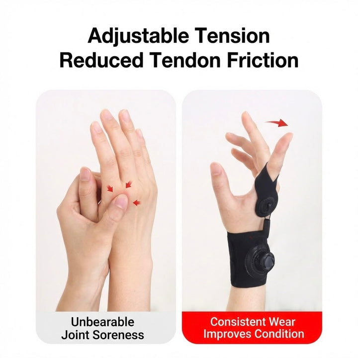 Rotary Finger Corrector Brace for Right Hand Tension Support Fits Wrist 16 to 19cm