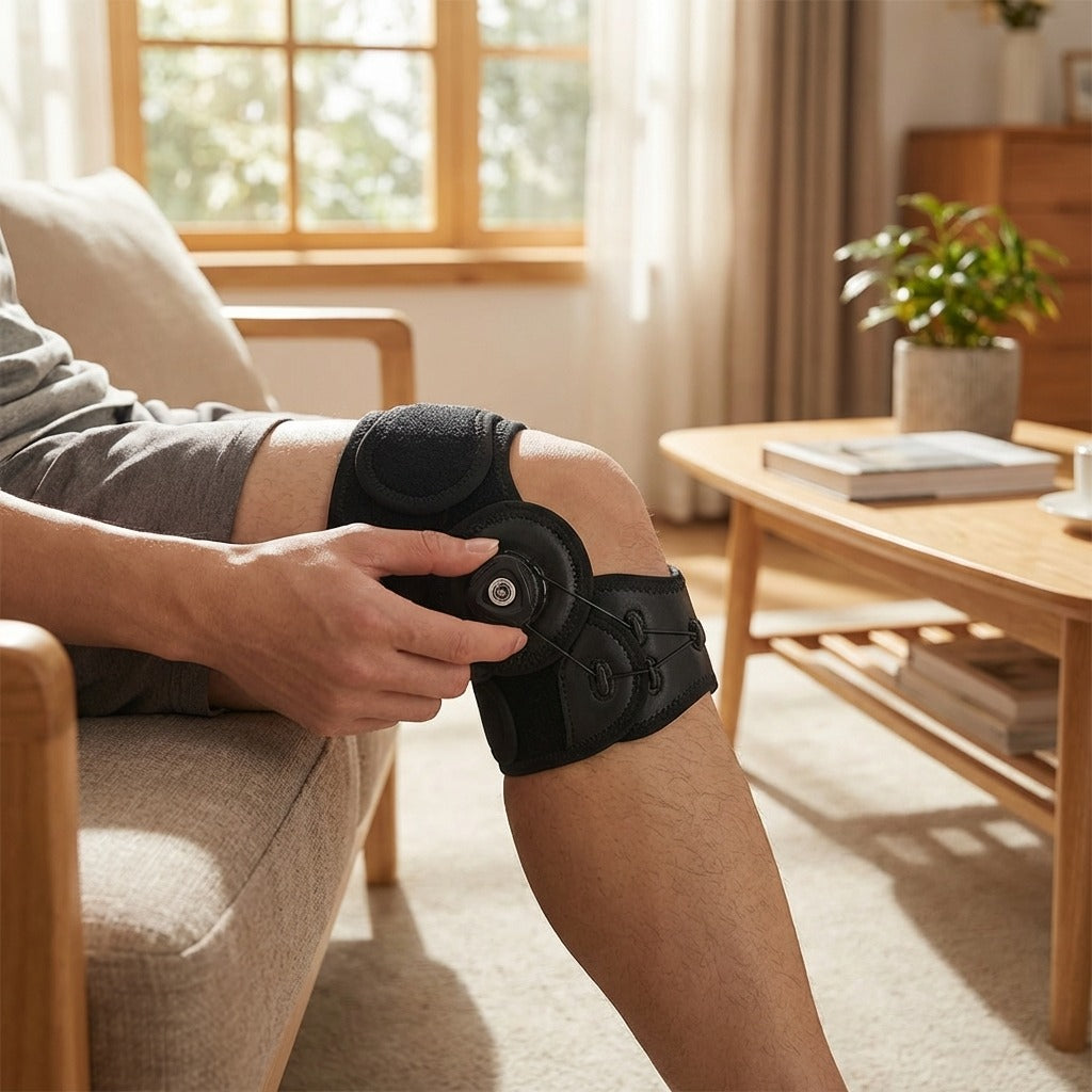 Knee Brace with Rotating Knob - Left Leg Fits Circumference 42-50cm