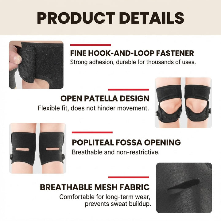 Knee Brace with Rotating Knob - Left Leg Fits Circumference 42-50cm