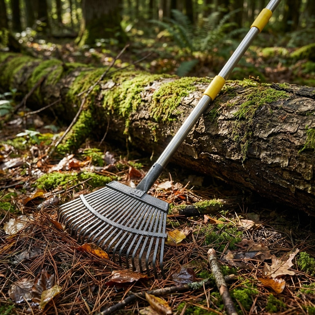 25 Tine Adjustable Garden Rake Leaf Rake