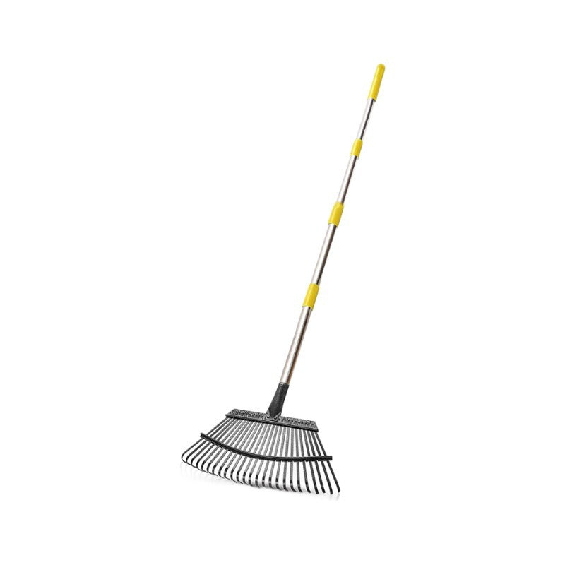 25 Tine Adjustable Garden Rake Leaf Rake