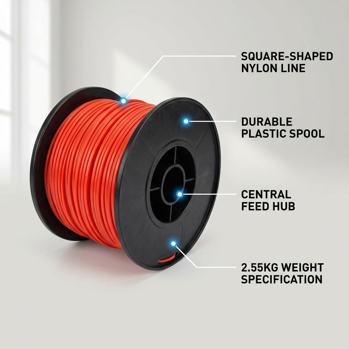 2.4mm X 410m Square Nylon Trimmer Line