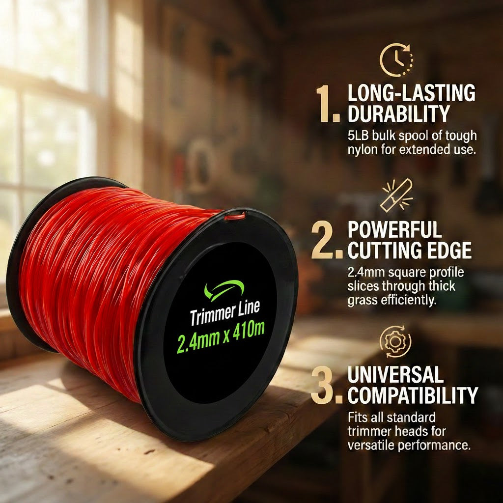 2.4mm X 410m Square Nylon Trimmer Line