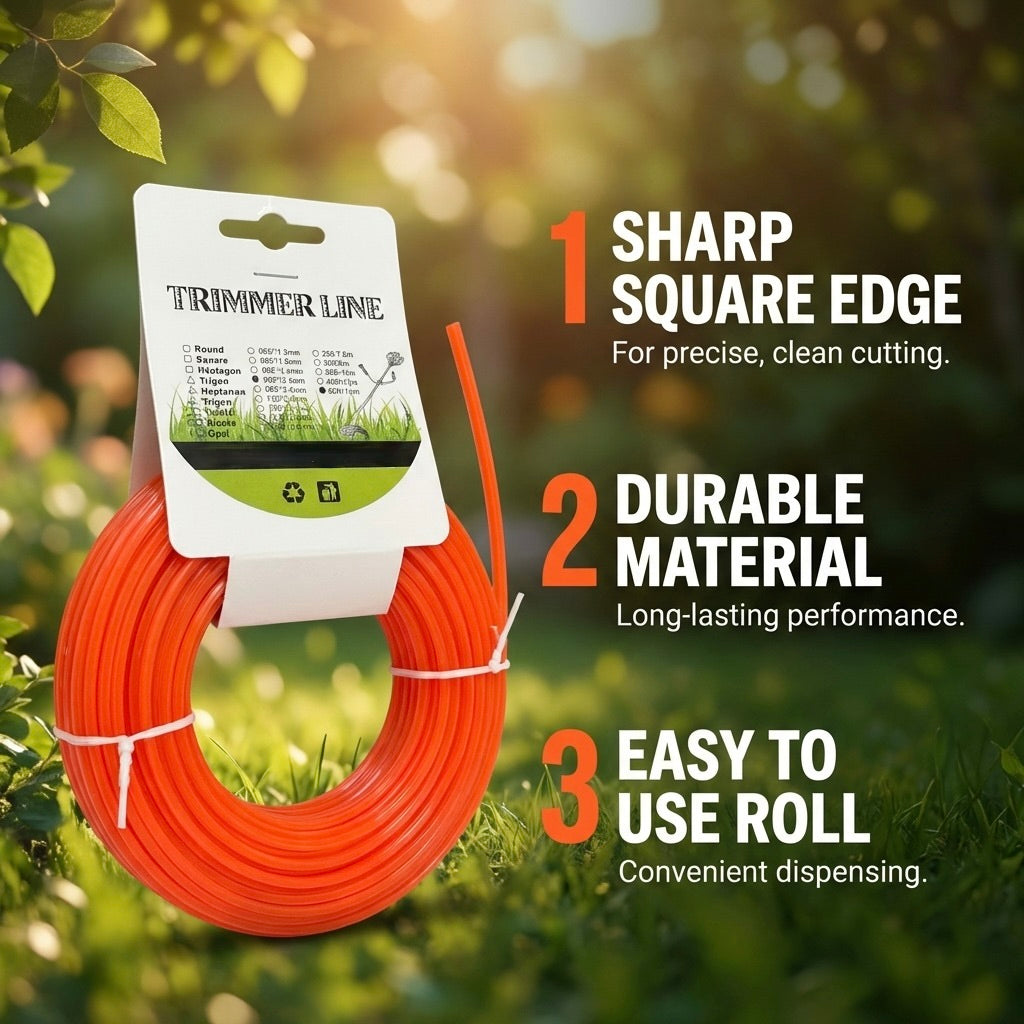 2.4mm_15m Square Nylon String Trimmer Line