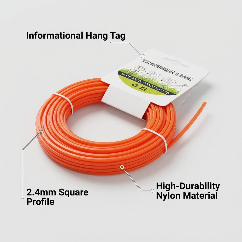 2mm_15m Square Nylon String Trimmer Line
