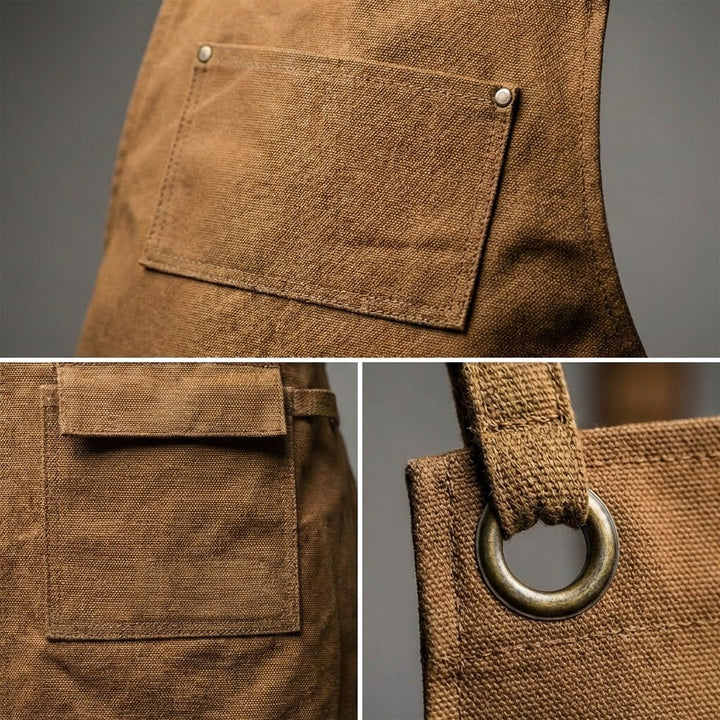 Canvas Work Tool Apron Ergonomic Cross-Back Straps