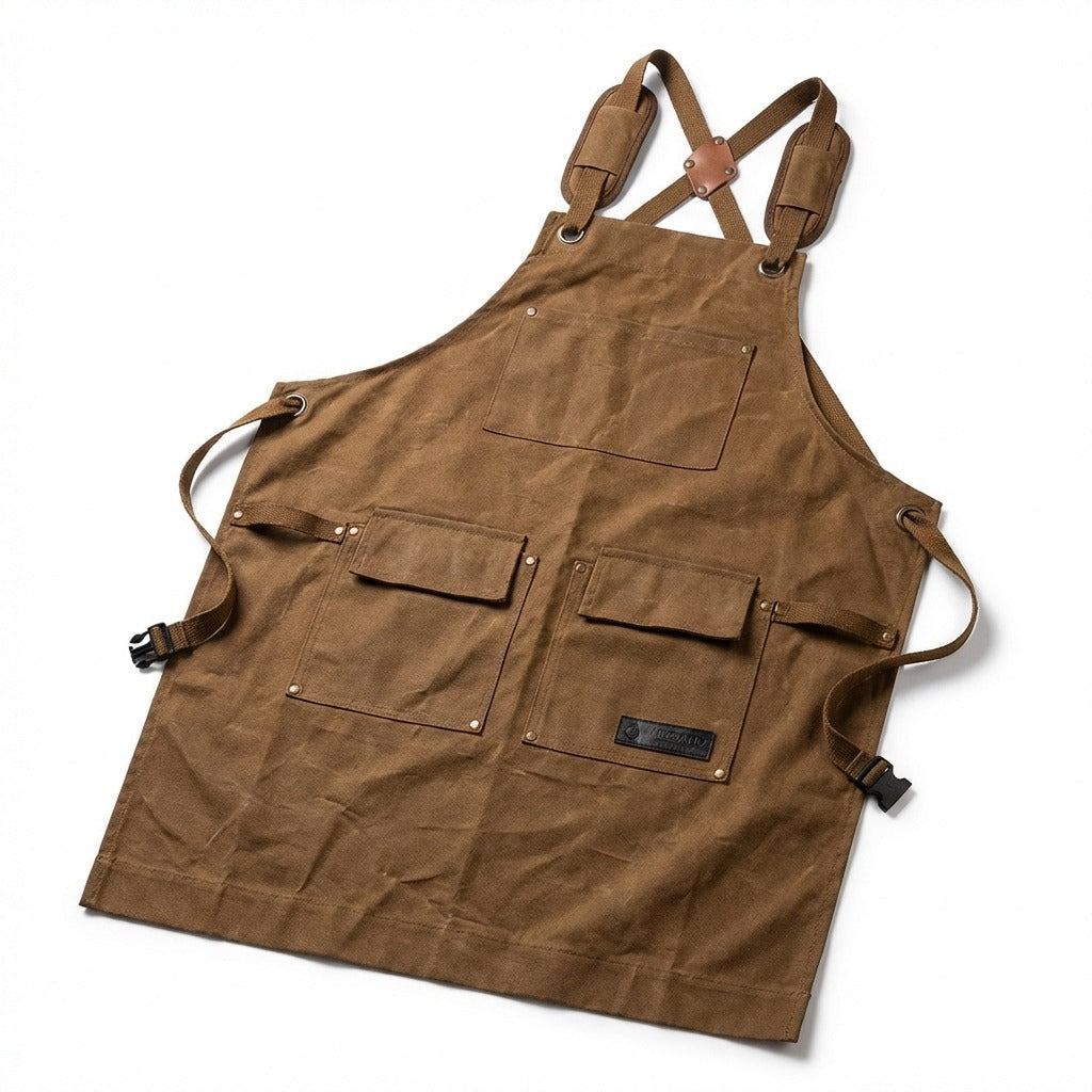 Canvas Work Tool Apron Ergonomic Cross-Back Straps