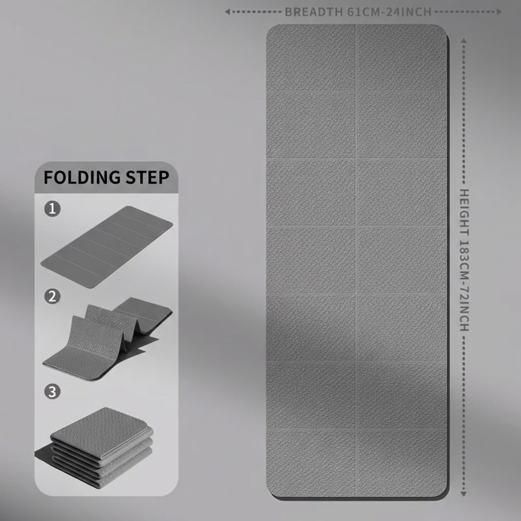 Folding Yoga Mat Exercise Mat for Home Fitness