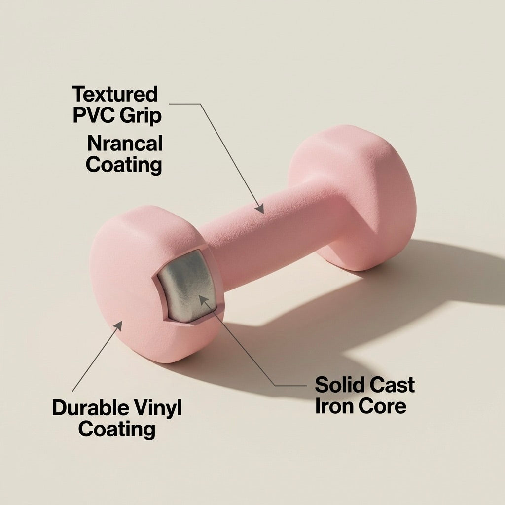 Set of 2 Dumbbell Hand Weights 1KG Each