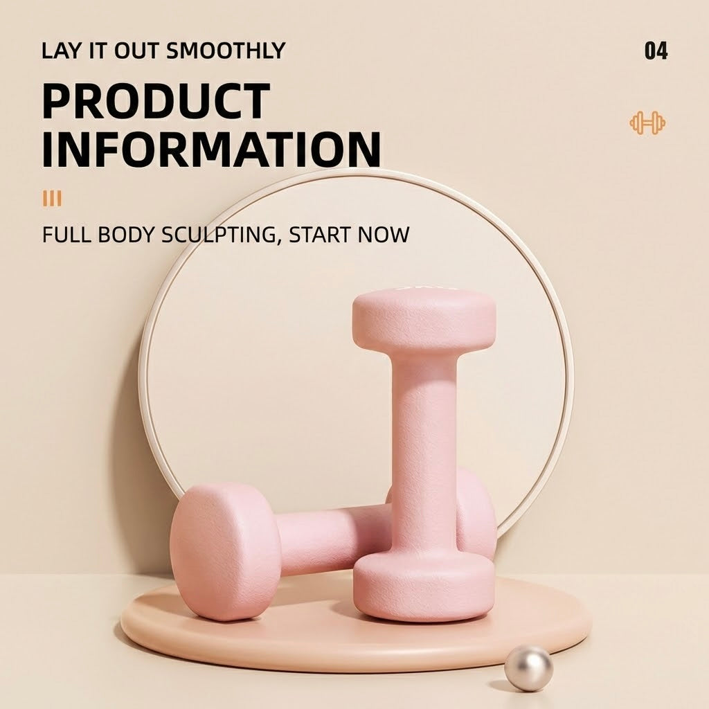 Set of 2 Dumbbell Hand Weights 1KG Each