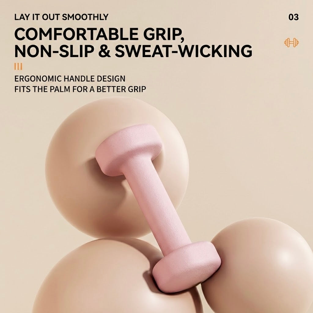 Set of 2 Dumbbell Hand Weights 0.5KG Each