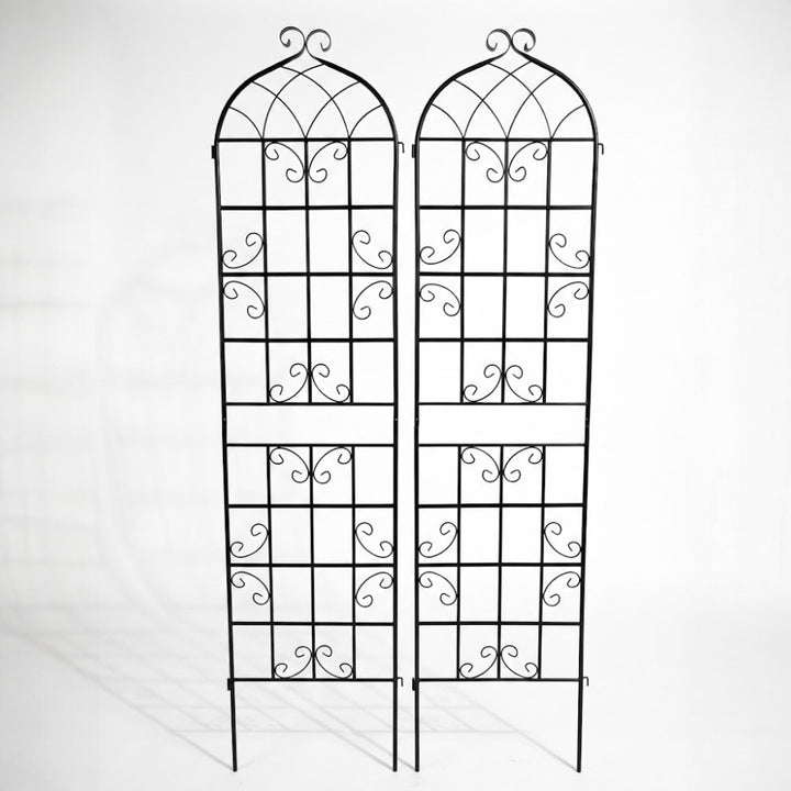 Set of 2 Metal Garden Trellis Plant Support - 180cm
