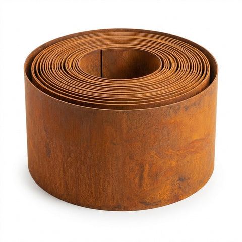 Garden Edging Flexible Rusty Metal Landscape Border - 10m