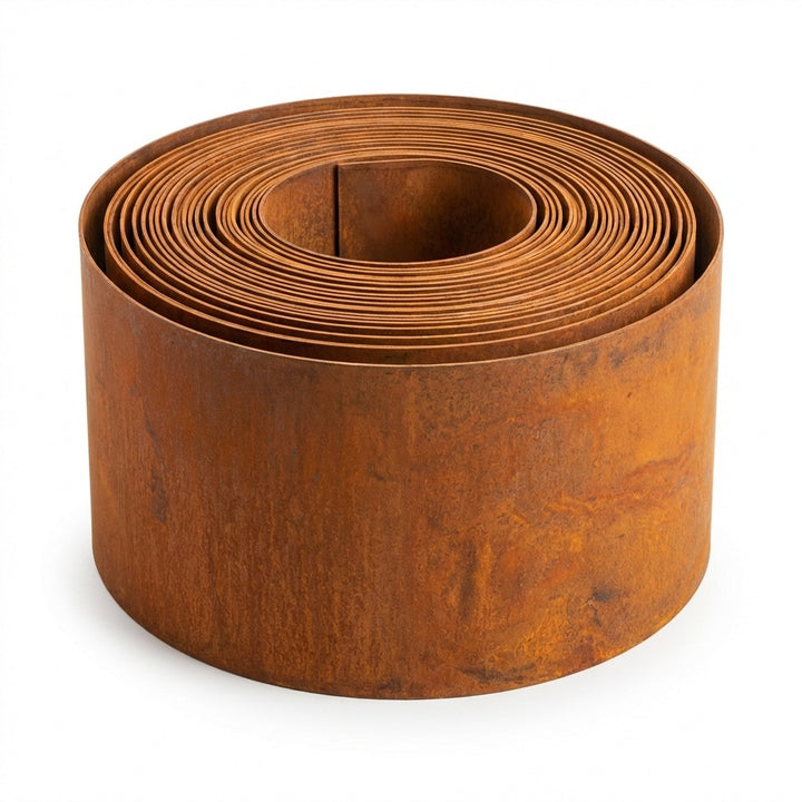 Garden Edging Flexible Rusty Metal Landscape Border - 5m