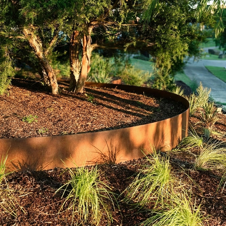 Garden Edging Flexible Rusty Metal Landscape Border - 5m