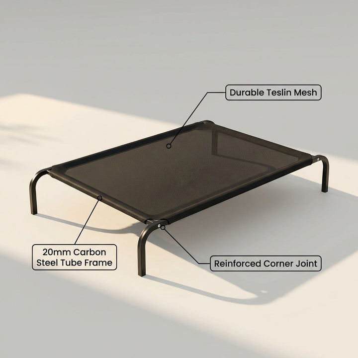 Elevated Dog Bed With Breathable Sterling Mesh - M