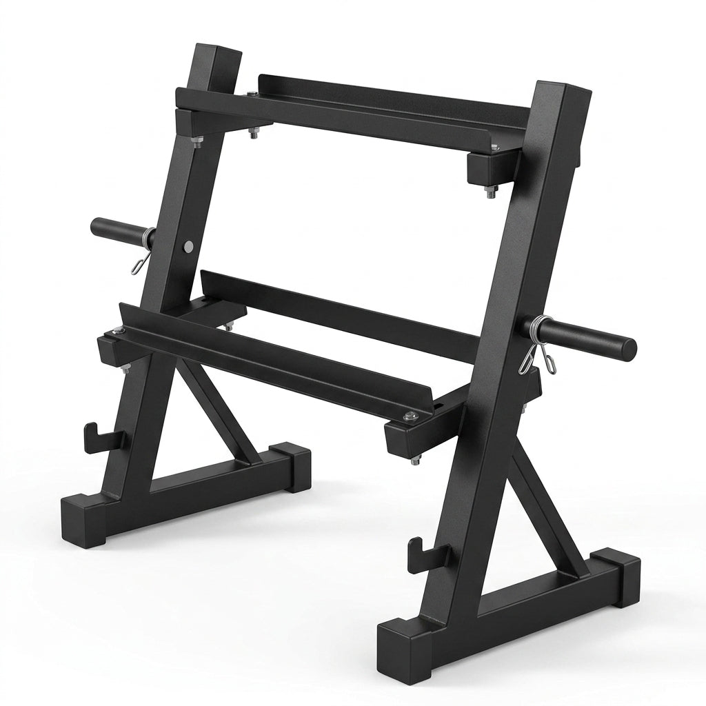 Multi-Function Dumbbell Kettlebell Weight Plate  Bar Storage Rack