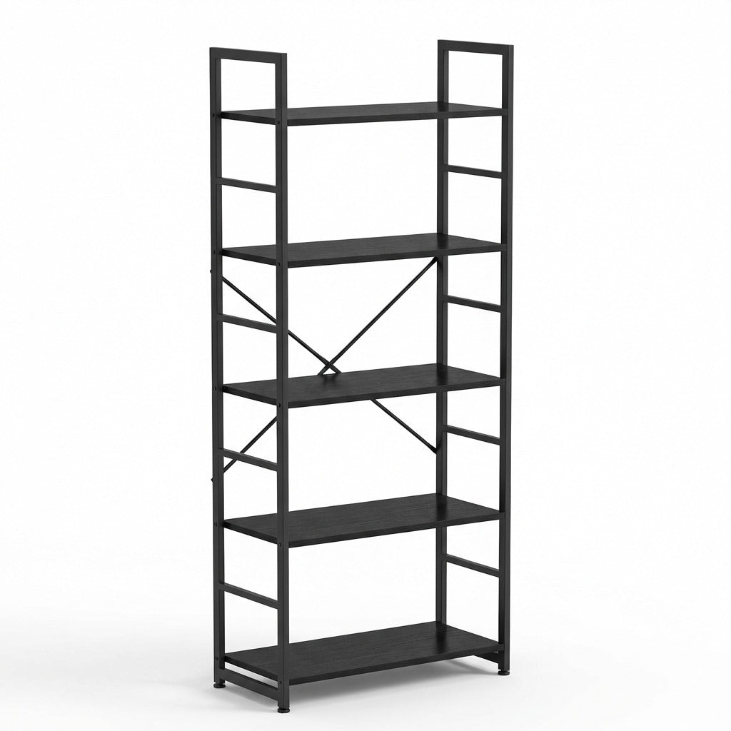5 Tier Industrial Bookshelf