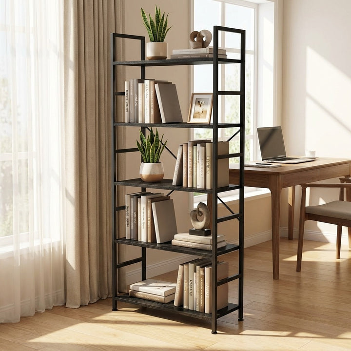 5 Tier Industrial Bookshelf