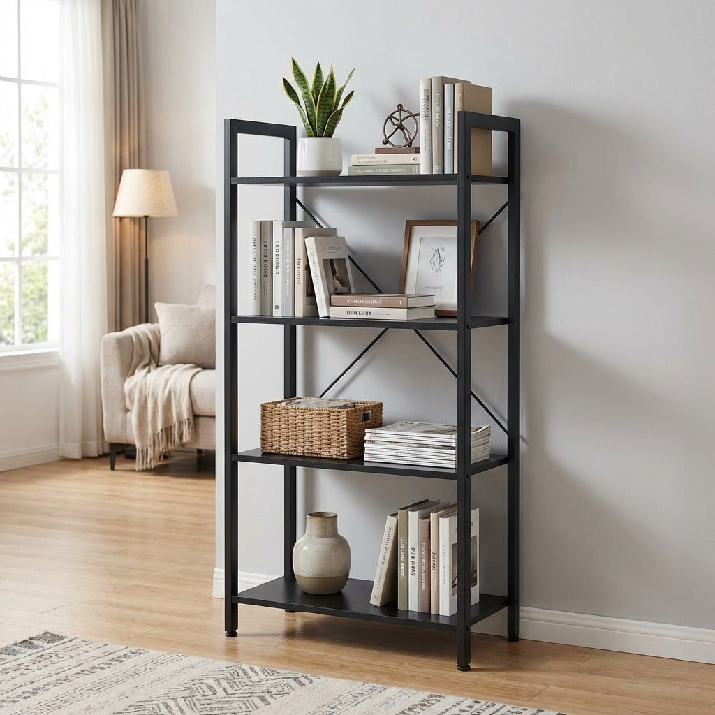 4 Tier Industrial Bookshelf